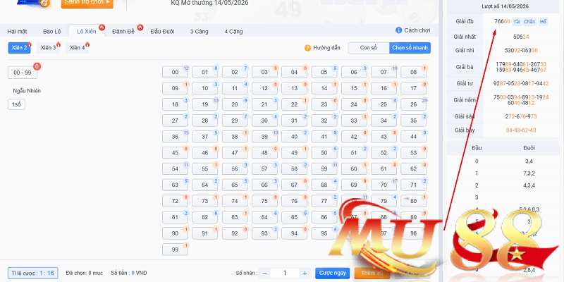Tra cứu trên website Mu88